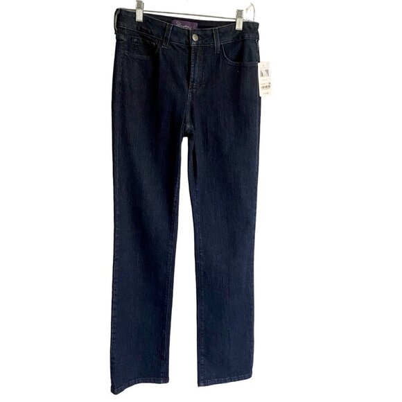 NYDJ Not Your Daughter's Jeans Faux Leather Accent Back Pockets Size 4 NWT NEW - Picture 1 of 13